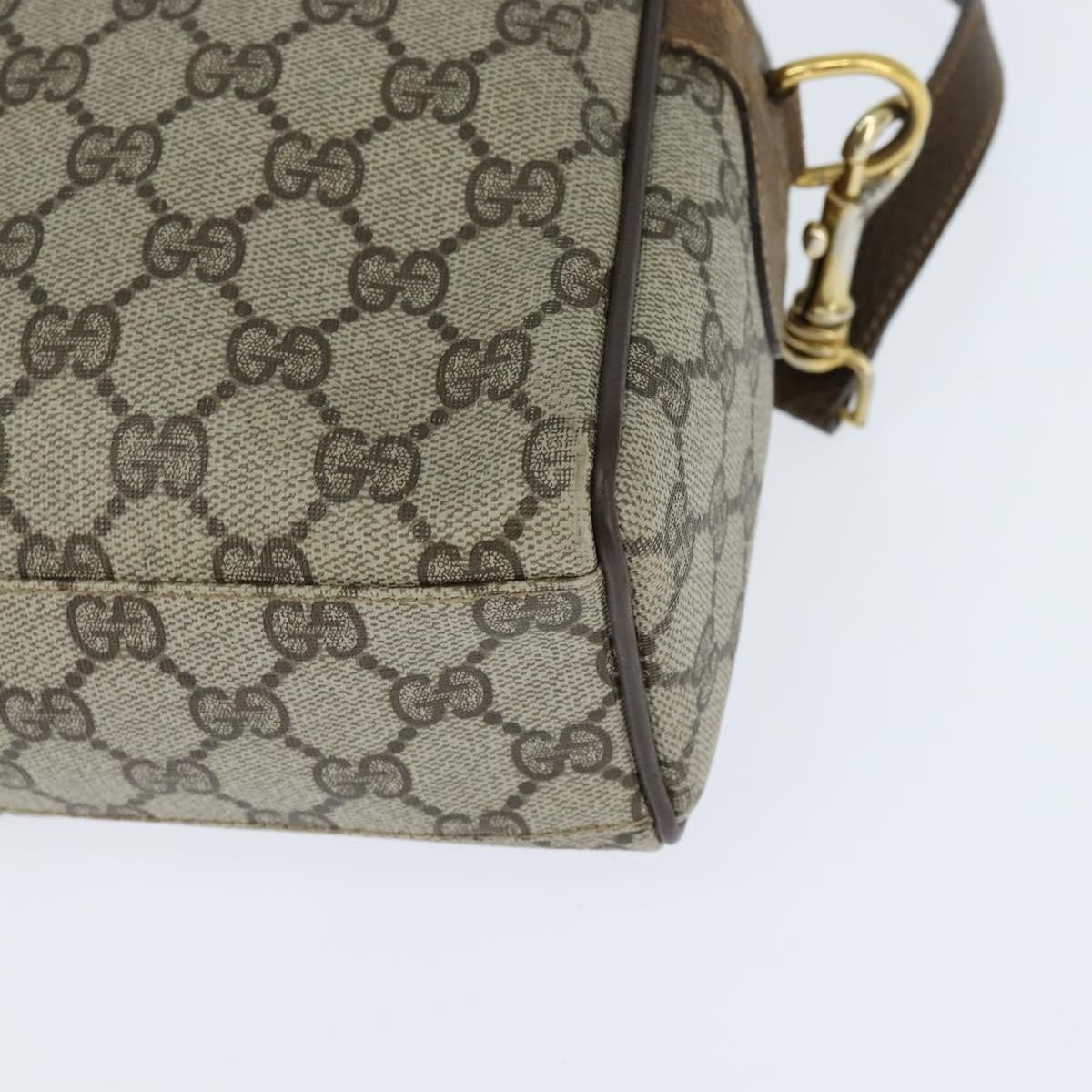 Gucci GUCCI GG Supreme Web Sherry Line Hand Bag PVC 2way Beige 67 02 3839 Authentic 148415