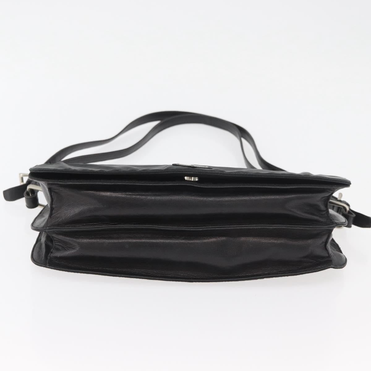 Prada PRADA Shoulder Bag Nylon Black Silver Authentic YKZ1095A