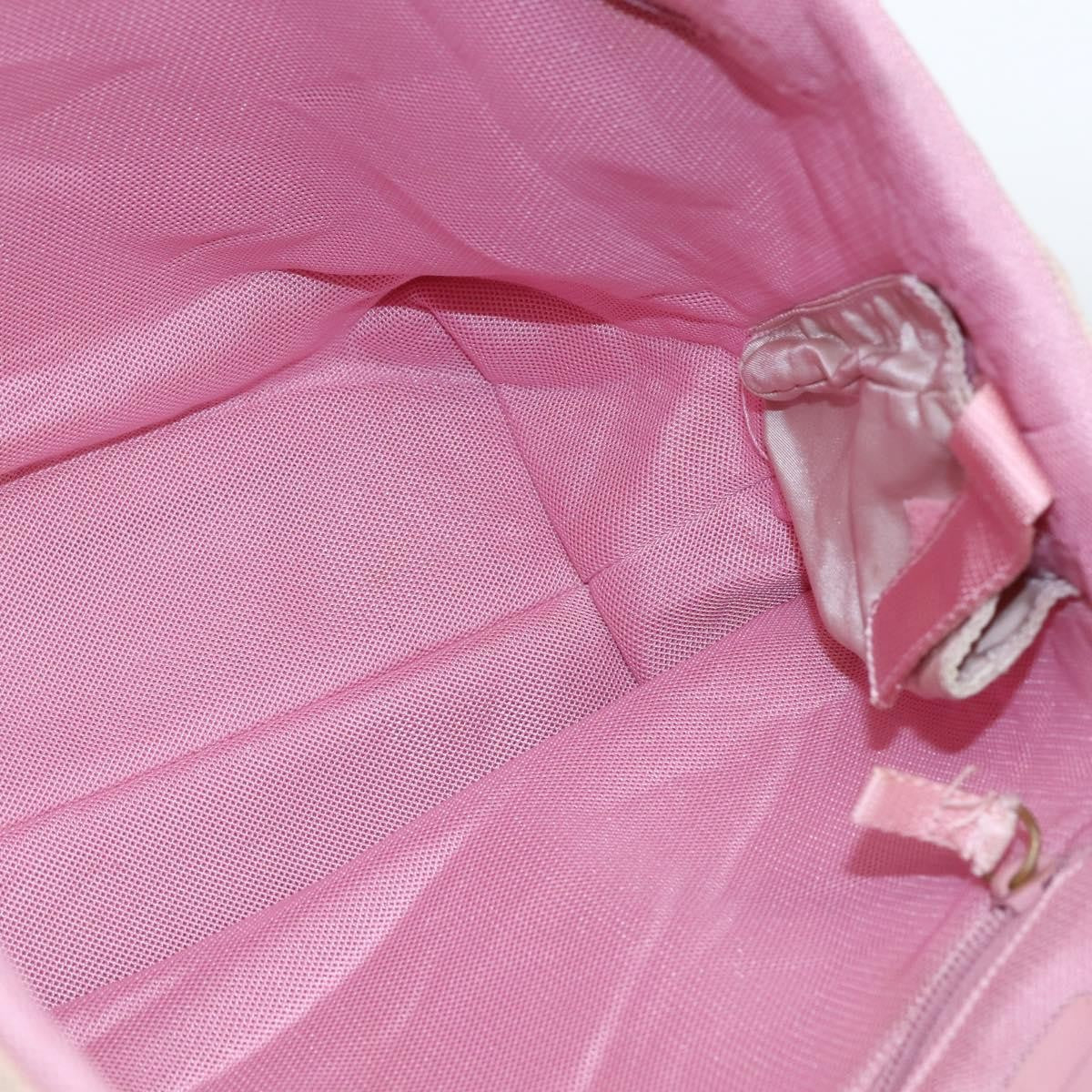 Prada PRADA Tote Bag Canvas Pink Silver Authentic bs33108