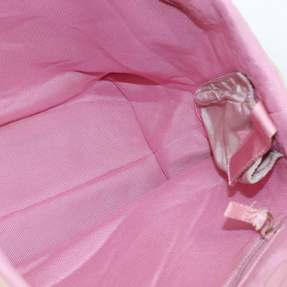 Prada PRADA Tote Bag Canvas Pink Silver Authentic bs33108