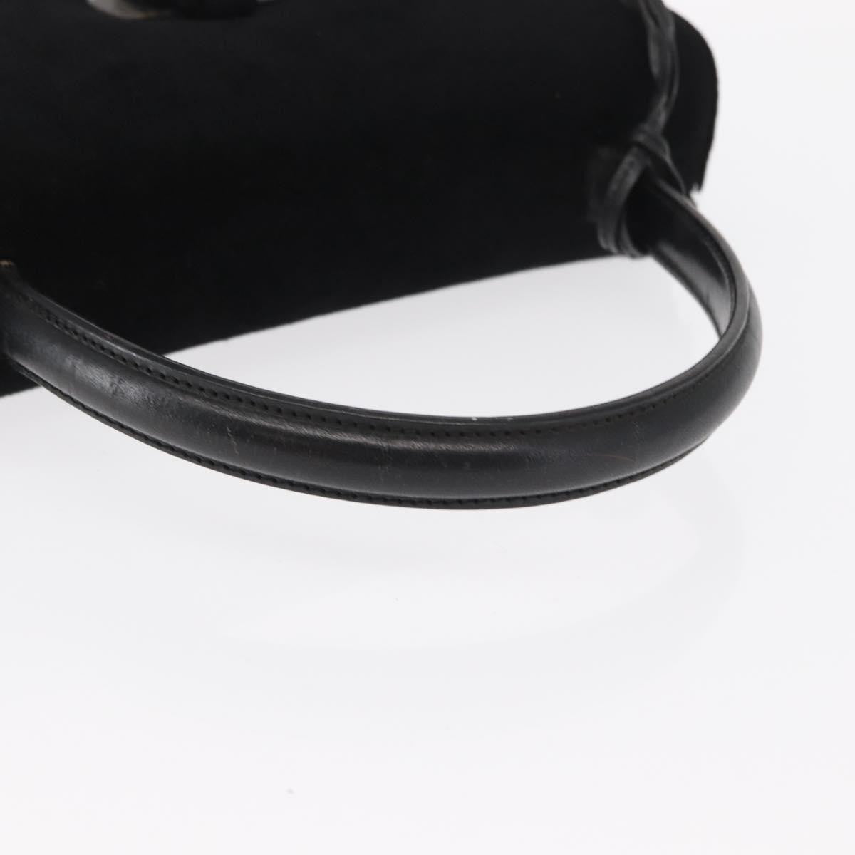Gucci GUCCI Hand Bag Suede Black Authentic 153123