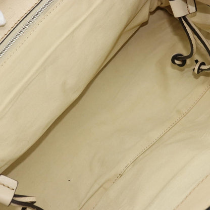 Chloé Chloé Chloe Edith Boston Bag Leather Beige Silver Authentic bs30503