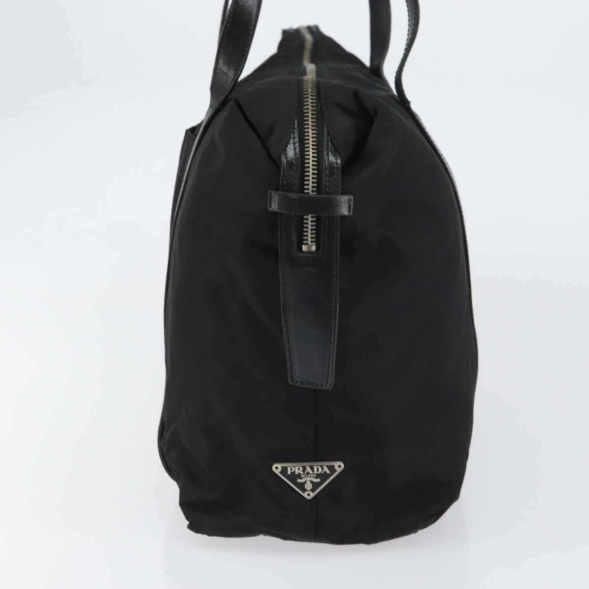 Prada PRADA Tote Bag Nylon Black Silver Authentic 151531