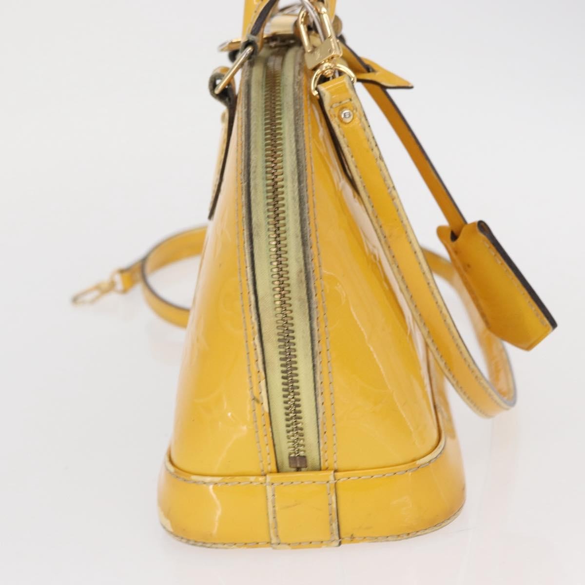 Louis Vuitton LOUIS VUITTON Monogram Vernis Alma PM Hand Bag Citrin M90101 LV Authentic 168034