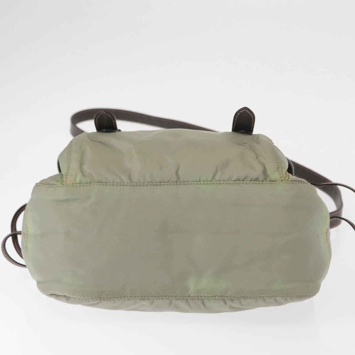 Prada PRADA Shoulder Bag Nylon Green Gold Authentic 155214
