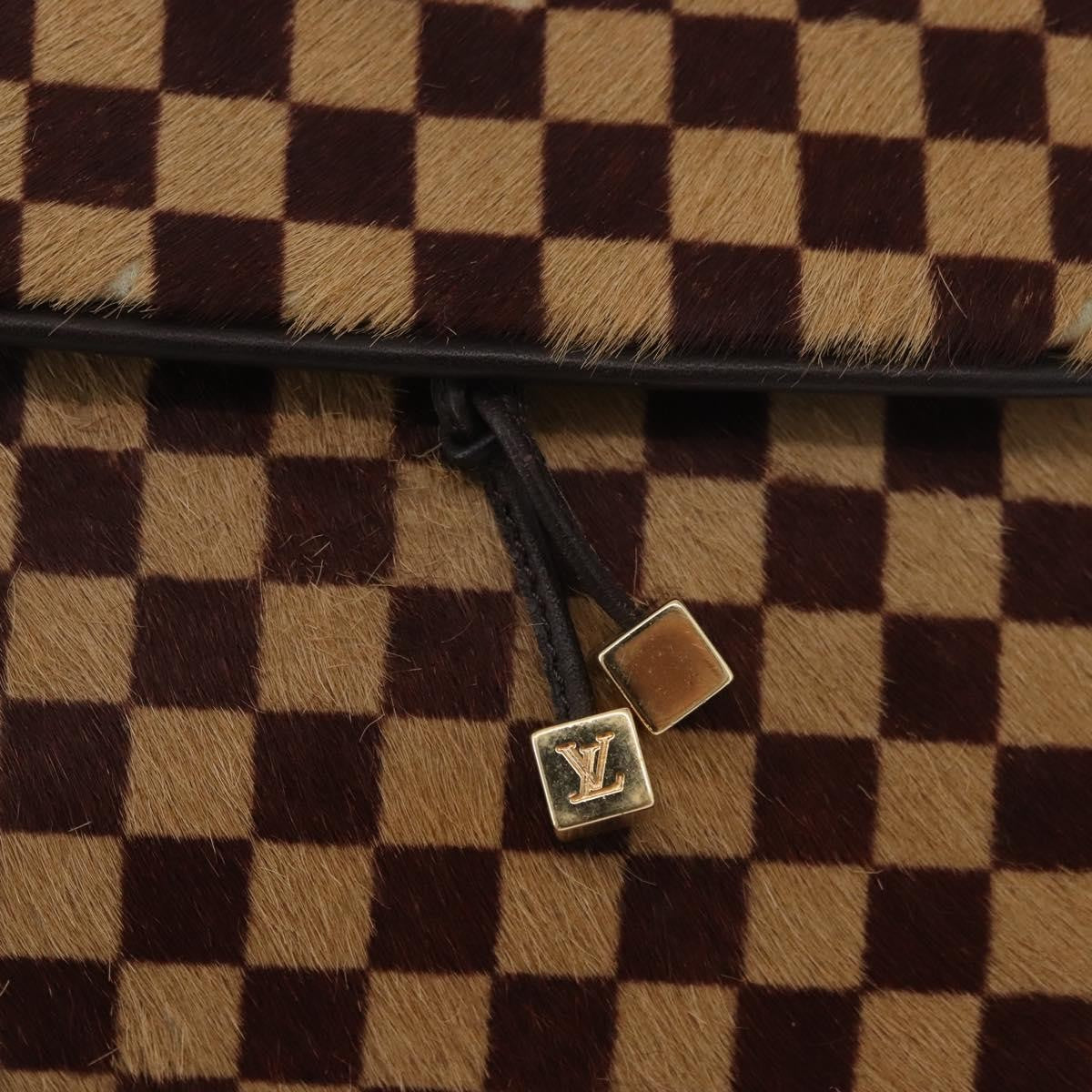 Louis Vuitton LOUIS VUITTON Damie sovage Gazelle Bag Harako leather Brown M92130 Authentic ka3269