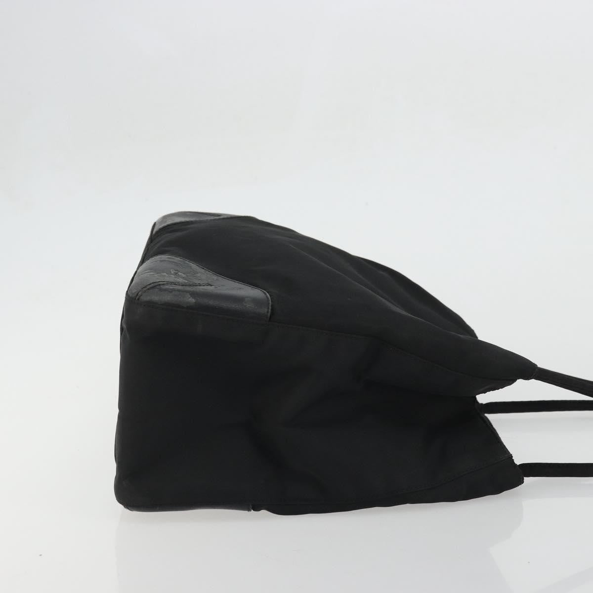 Prada PRADA Tote Bag Nylon Black Silver Authentic 175396