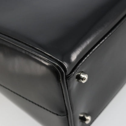 Gucci GUCCI Soho Hand Bag Patent Leather Black Silver 000 1274 0505 Authentic ep14495