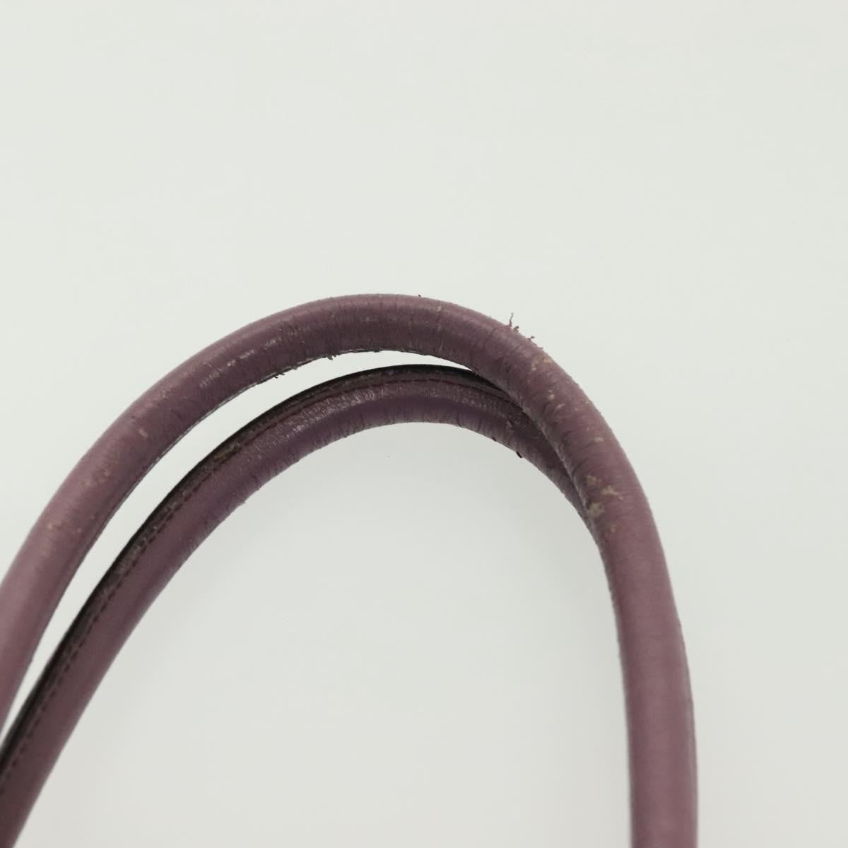Prada PRADA Hand Bag Nylon Purple Gold Authentic 137586