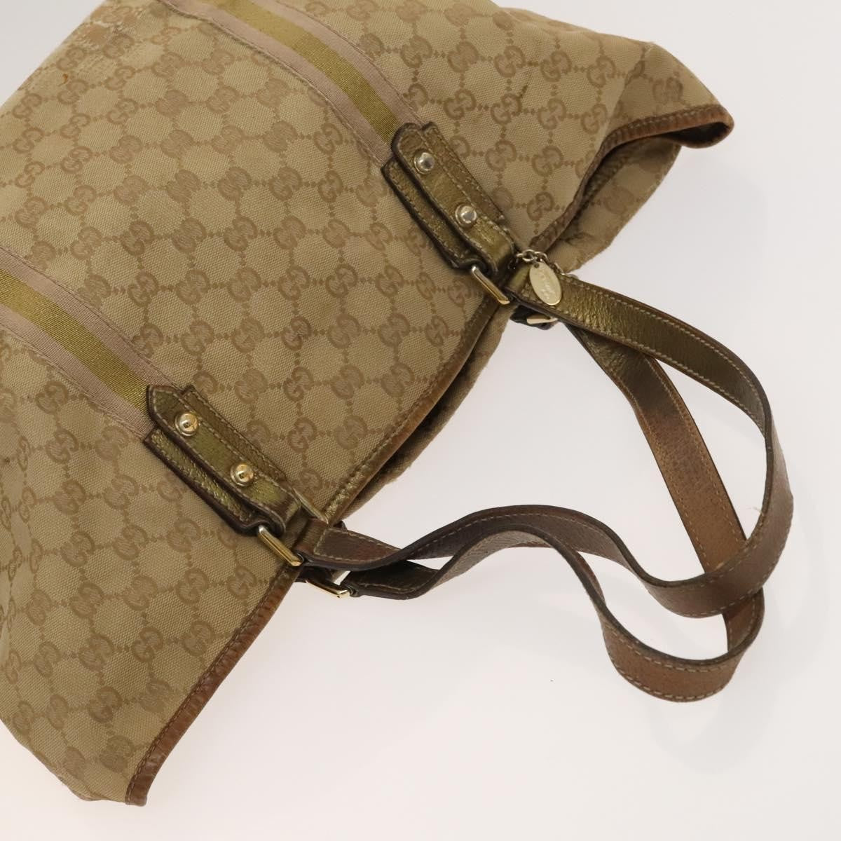 Gucci GUCCI GG Canvas Shoulder Bag 2 Set Beige Gold Authentic ti3169