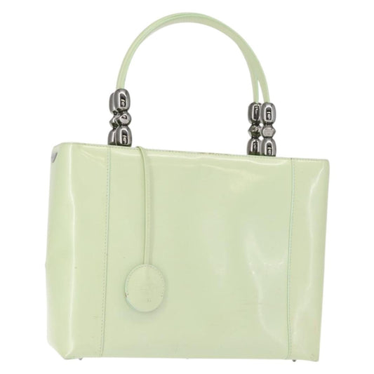 Dior Christian Dior Maris Pearl Hand Bag Enamel Green Authentic 150745