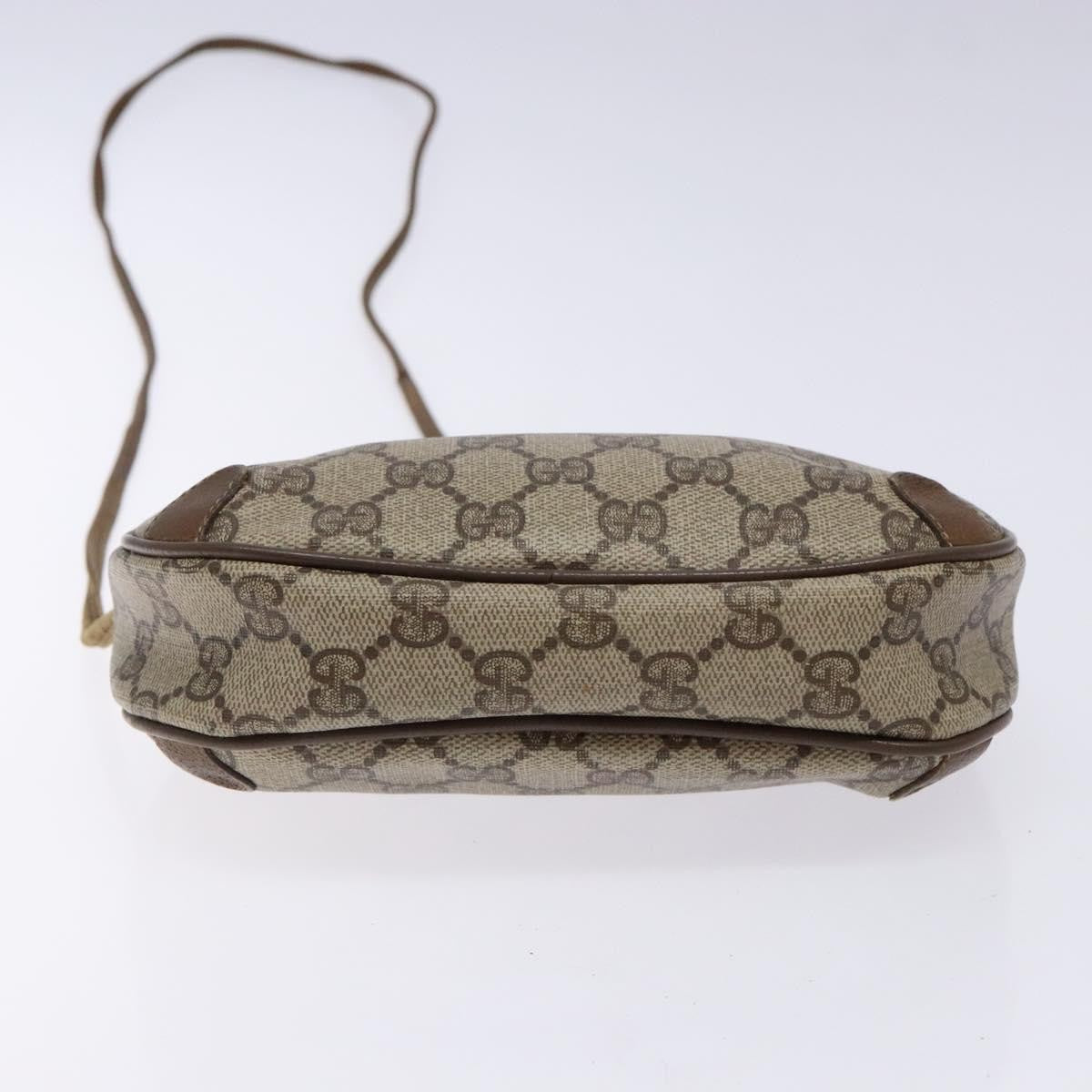 Gucci GUCCI GG Supreme Web Sherry Line Shoulder Bag PVC Beige 89 02 066 Authentic 133869
