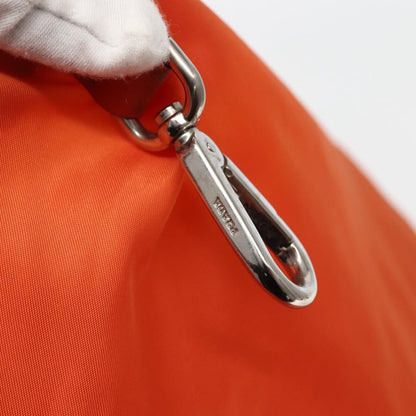 Prada PRADA Tote Bag Nylon Orange Silver Authentic 142868