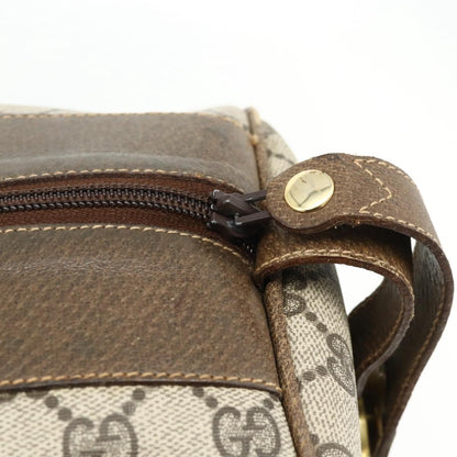 Gucci GUCCI GG Supreme Web Sherry Line Bag PVC Beige Gold 001 25 424 Authentic mr1686