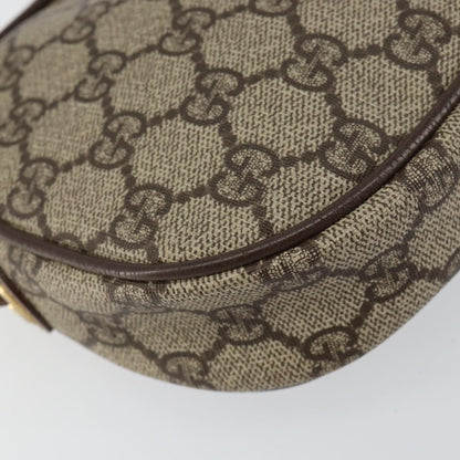 Gucci GUCCI GG Supreme Web Sherry Line Bag PVC Beige Gold 007 58 6112 4023 Authentic 150125