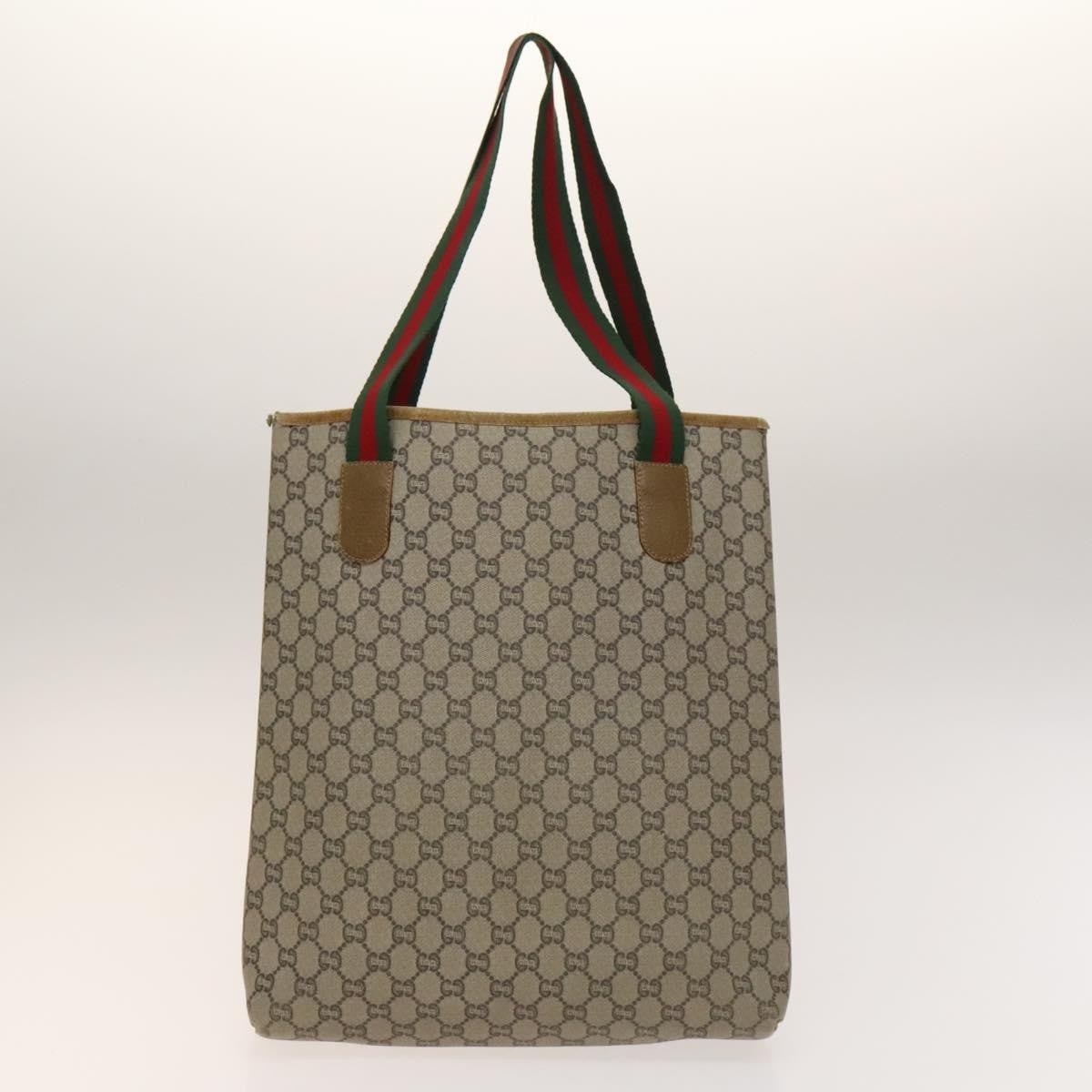 Gucci GUCCI GG Canvas GG Plus Supreme Shoulder Bag PVC 3 Set Beige Authentic ti3417
