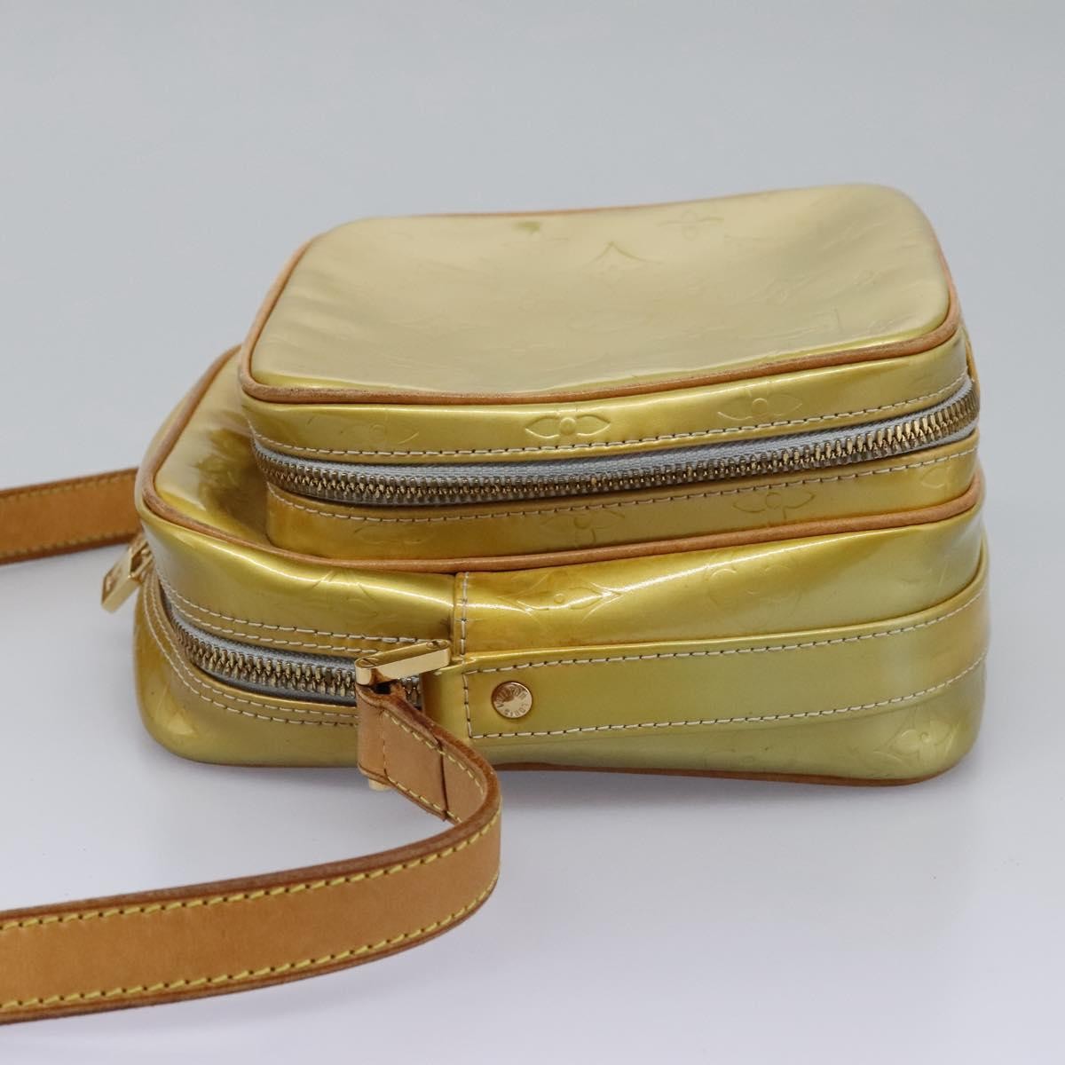 Louis Vuitton LOUIS VUITTON Monogram Vernis Wooster Shoulder Bag Gris M91036 LV Authentic ep7979