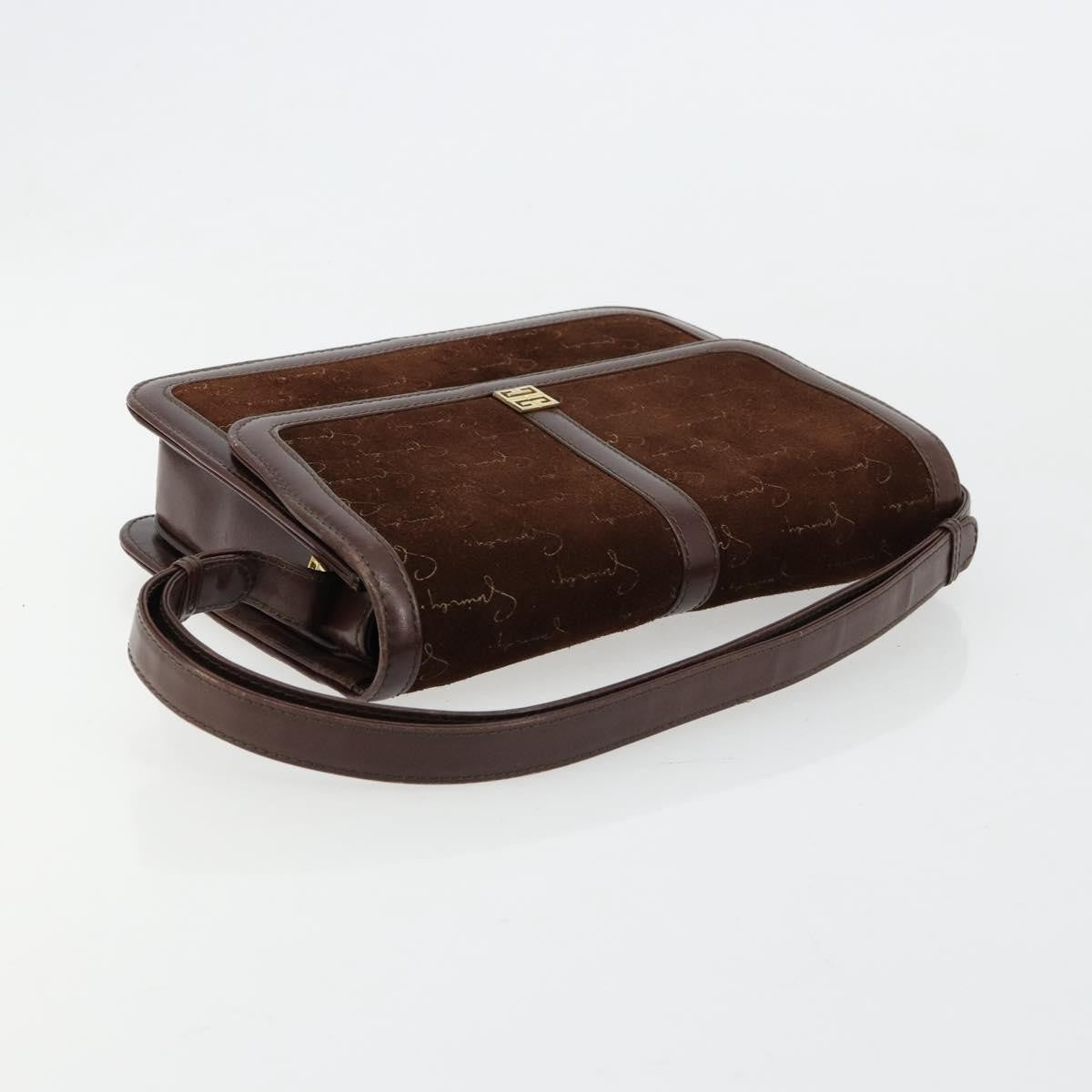 Givenchy GIVENCHY Shoulder Bag Suede Brown Gold Authentic bs35122
