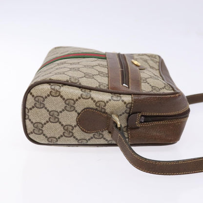 Gucci GUCCI GG Supreme Web Sherry Line Shoulder Bag PVC Beige 001 4071 5 Authentic gh717
