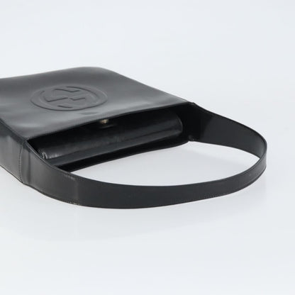 Gucci GUCCI Shoulder Bag Enamel Black 000 0506 Authentic ep12258