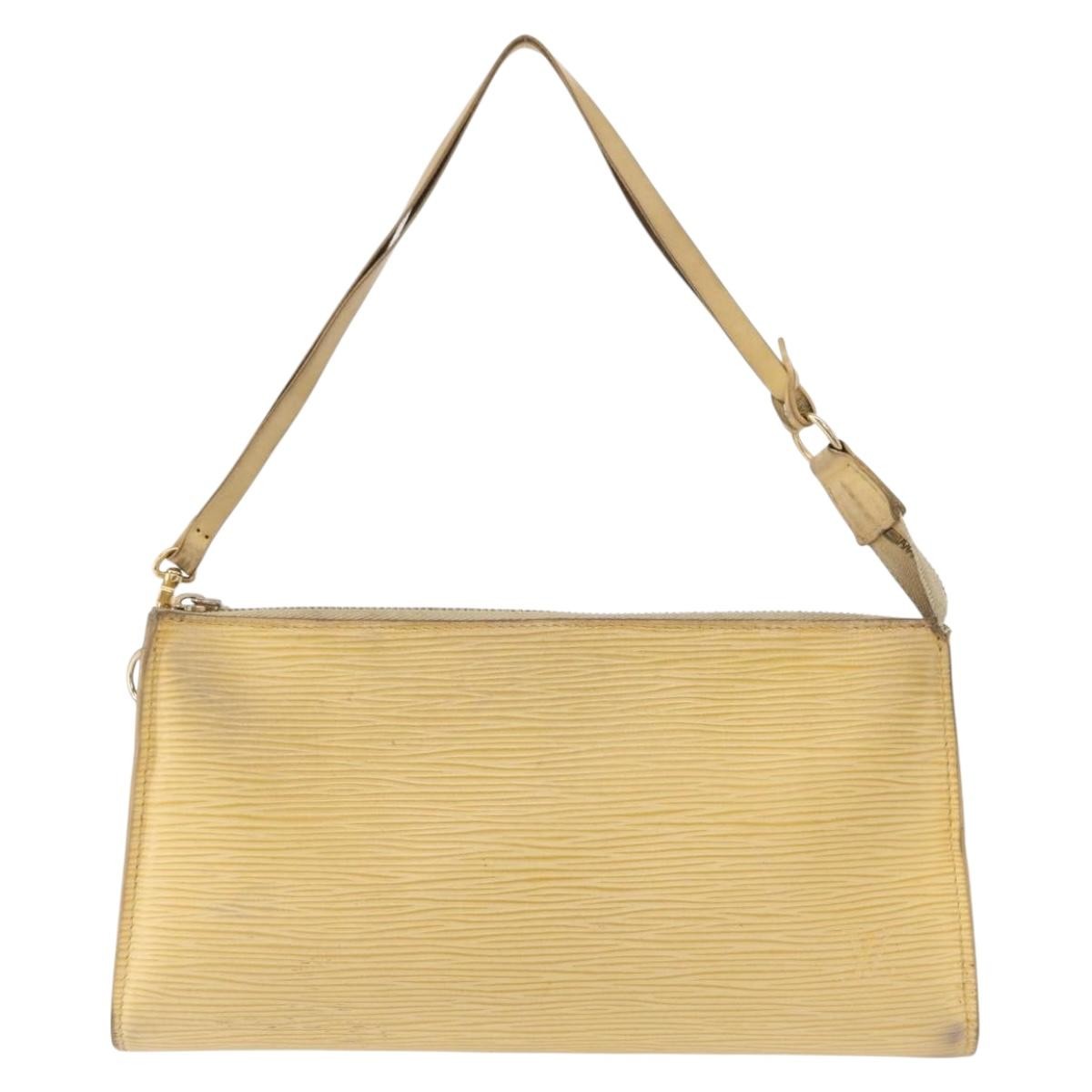 Louis Vuitton LOUIS VUITTON Epi Pochette Accessoires Pouch Vanilla M5294A LV Authentic ka982 Bag