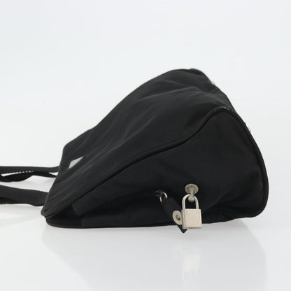 Prada PRADA Hand Bag Nylon Black Silver Authentic 175692