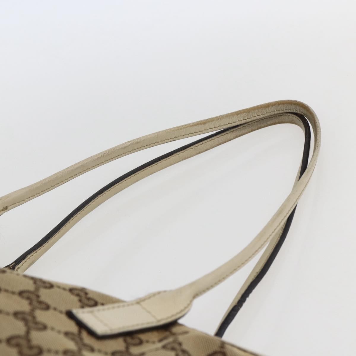 Gucci GUCCI GG Canvas Tote Bag Beige Gold 169946 Authentic BA9932