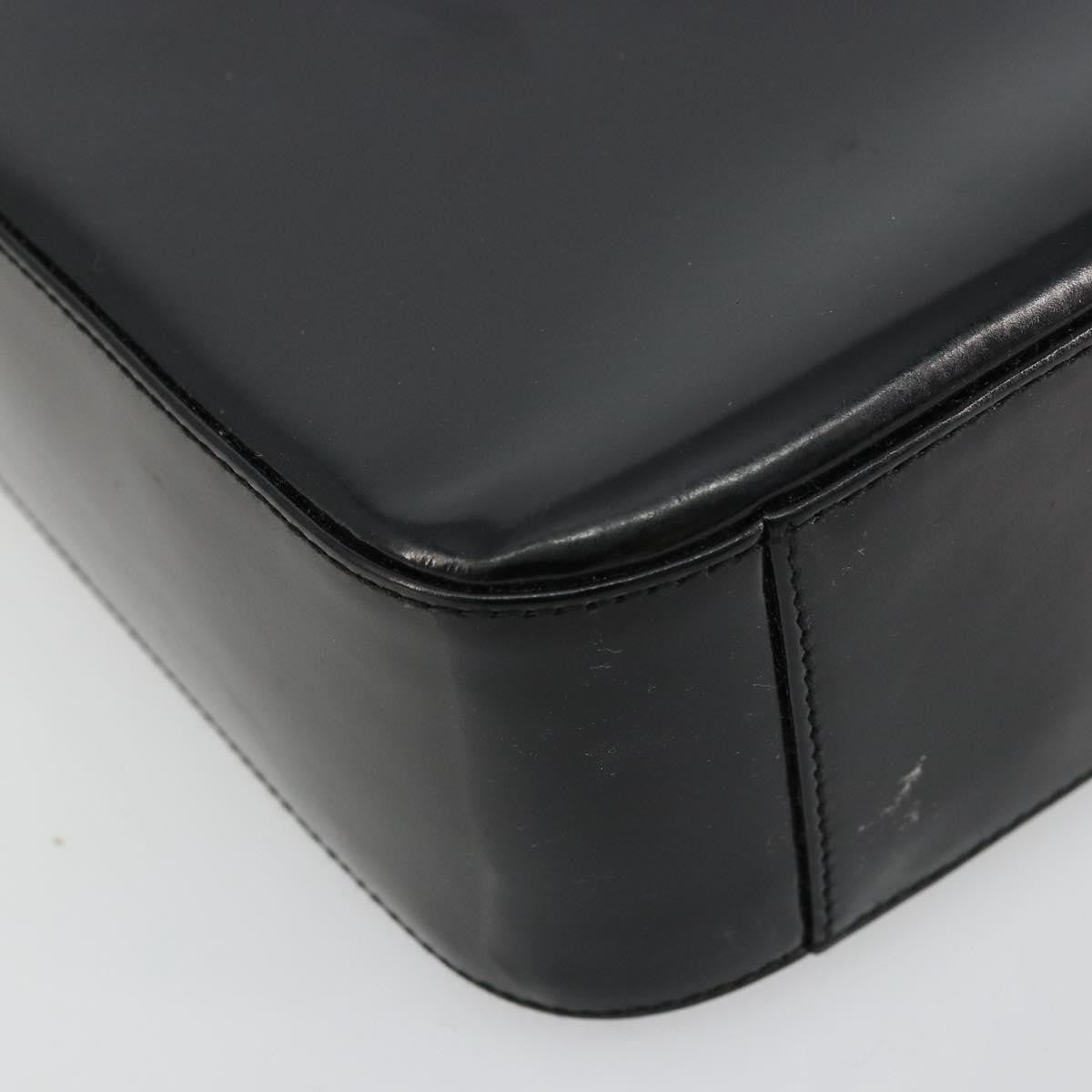 Gucci GUCCI Soho Shoulder Bag Patent leather Black Silver Authentic 179948