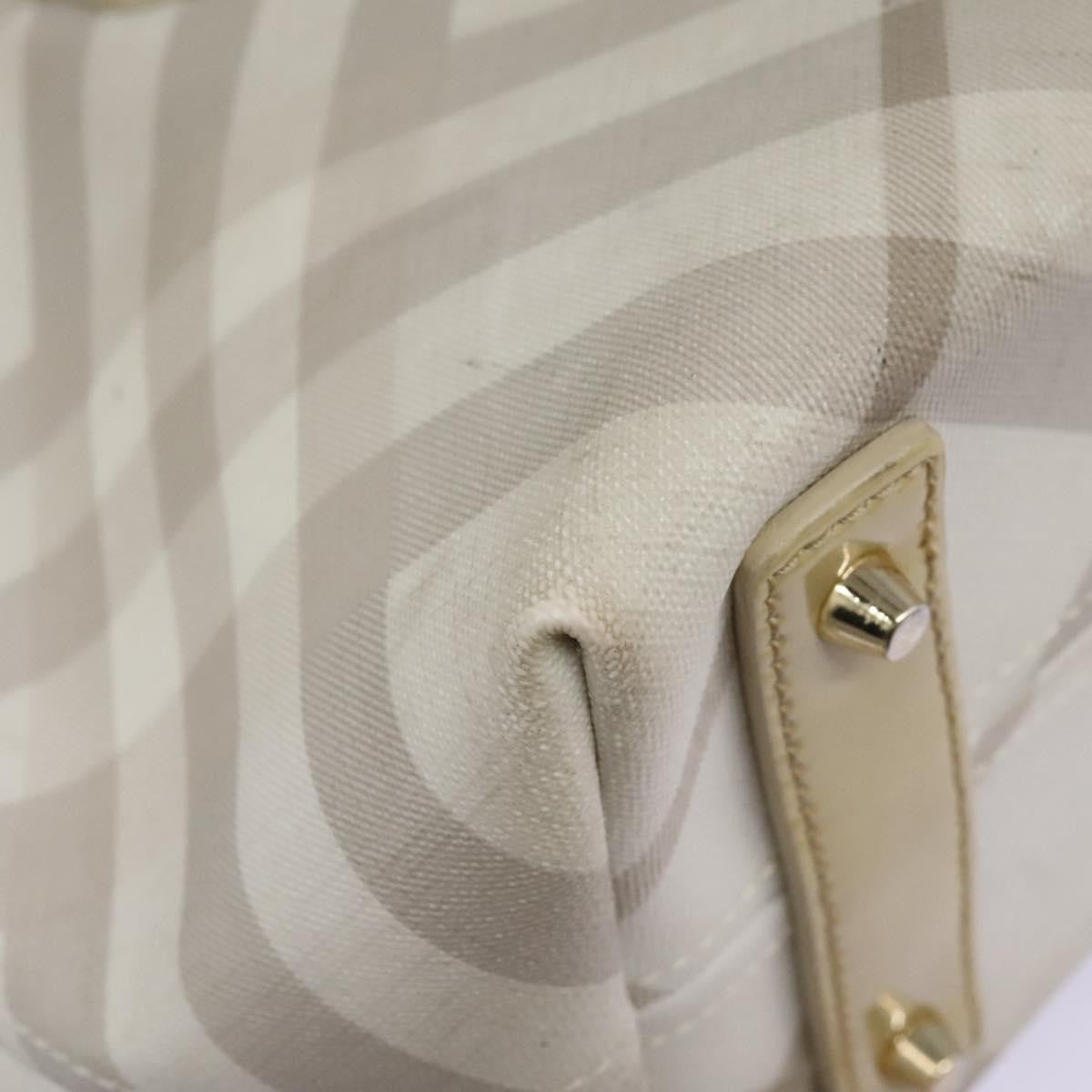 Burberry BURBERRY Nova Check Tote Bag PVC Beige Authentic ti2855