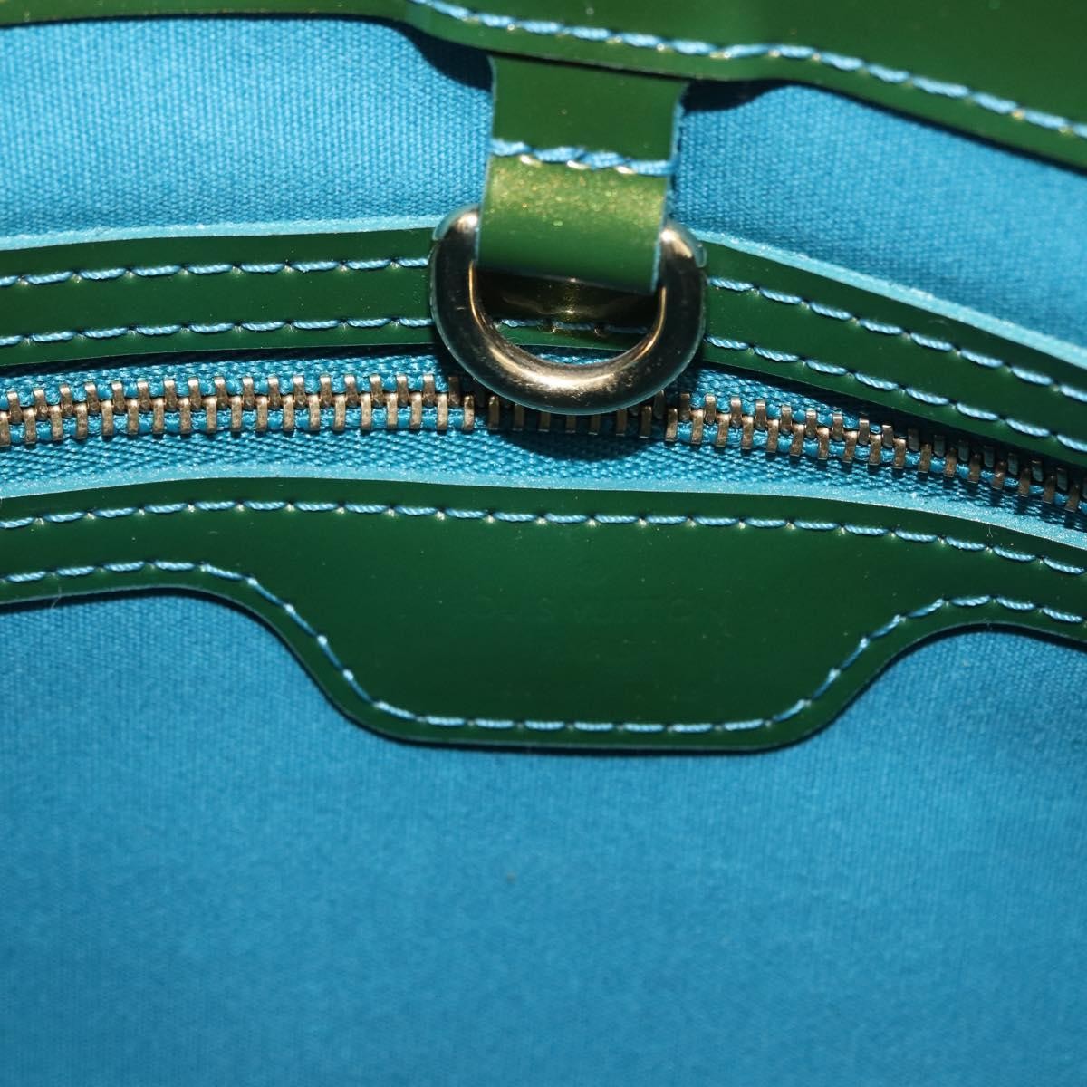 Louis Vuitton LOUIS VUITTON Monogram Vernis Wilshire PM Bag Blue Lagon M91724 LV Authentic bs33564