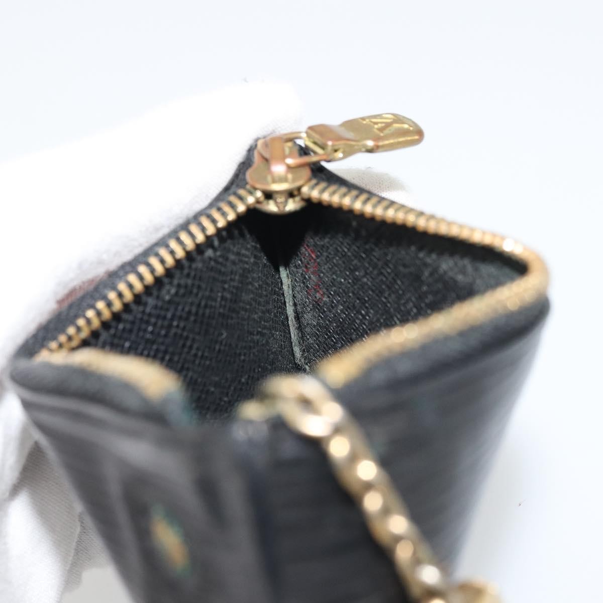 Louis Vuitton LOUIS VUITTON Epi Pochette Cles Coin Purse Black M63802 LV Authentic YKZ1632