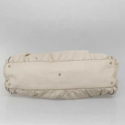 Gucci GUCCI Tote Bag Leather Ivory Gold 189835 Authentic 135191