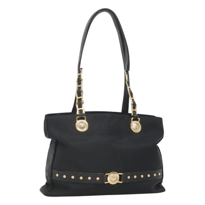 Gianni Versace Gianni Versace Tote Bag Nylon Black Gold Authentic bs25747