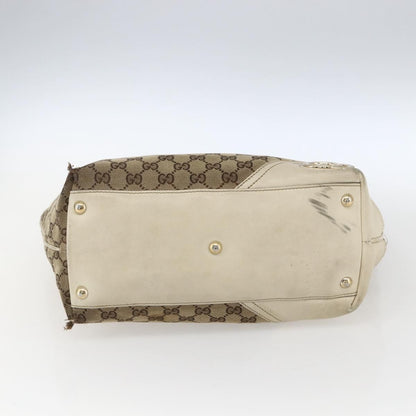 Gucci GUCCI GG Canvas Tote Bag Beige Gold 169946 Authentic BA9932
