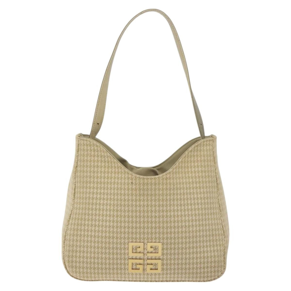Givenchy GIVENCHY Staggered Pattern Shoulder Bag Canvas Beige Authentic 130221