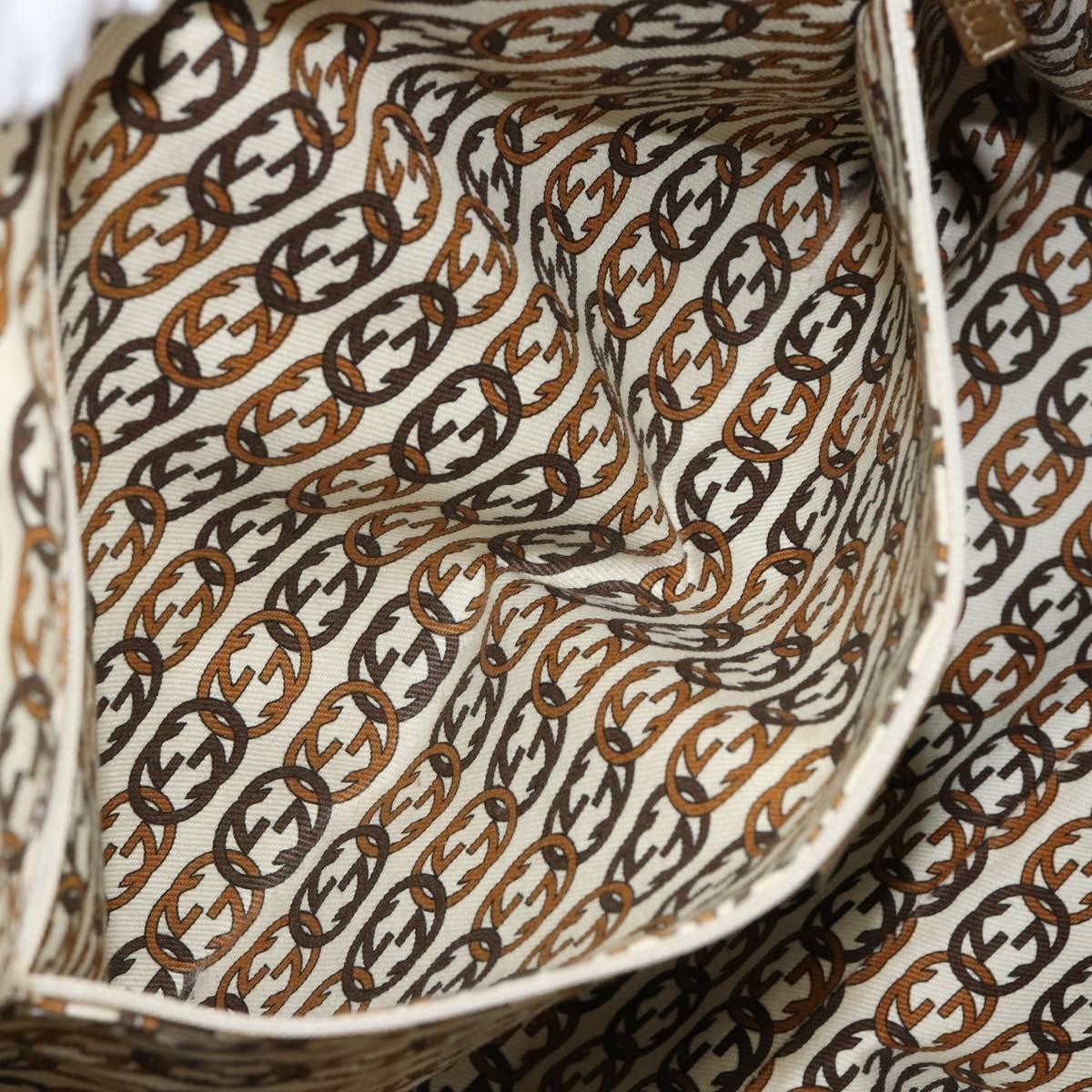 Gucci GUCCI GG Canvas Shoulder Bag Beige Gold 177052 Authentic 121395