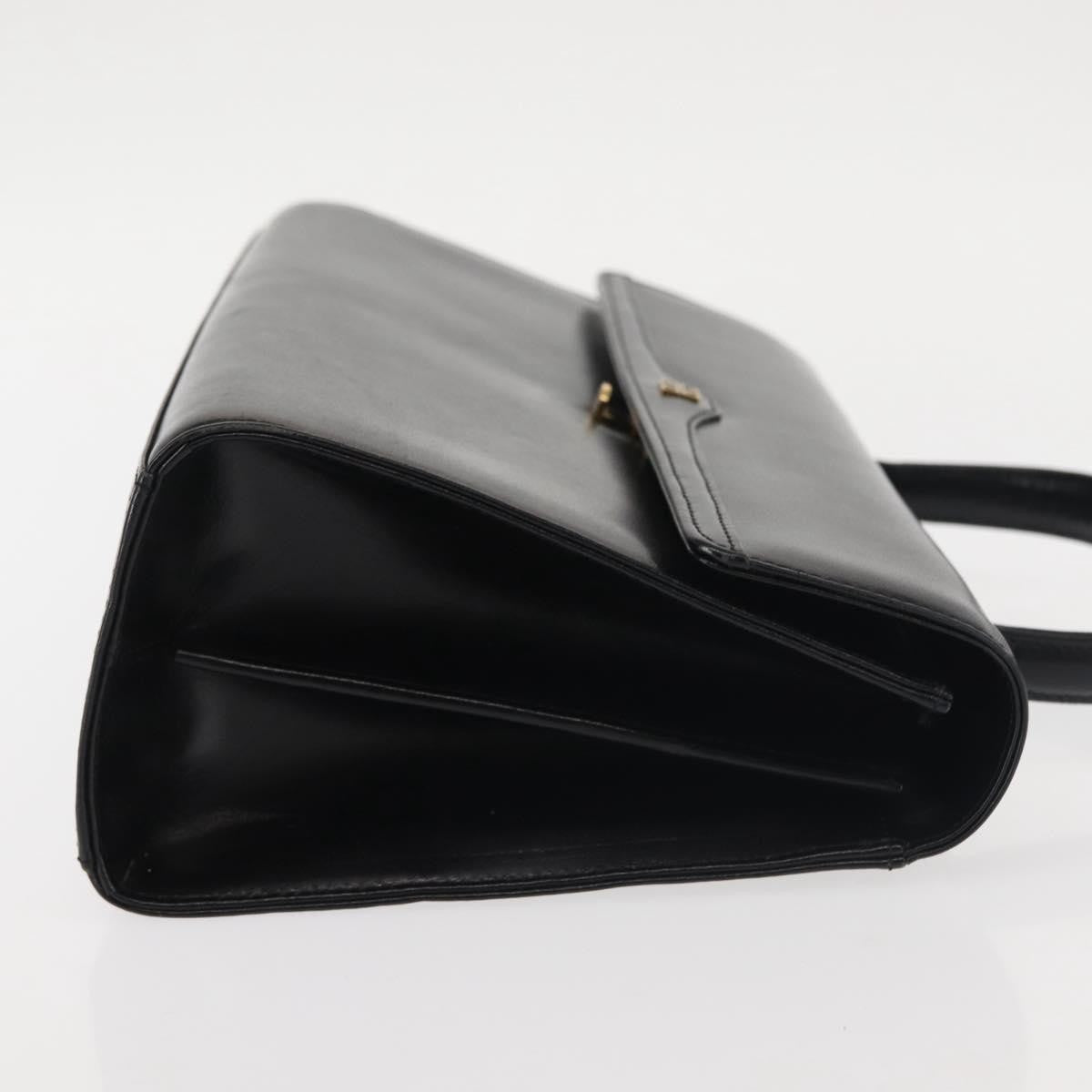 Givenchy GIVENCHY Hand Bag Leather Black Gold Authentic BA6452