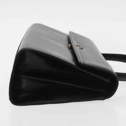Givenchy GIVENCHY Hand Bag Leather Black Gold Authentic BA6452