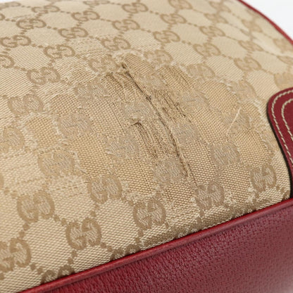 Gucci GUCCI GG Canvas Web Sherry Line Pretty Tote Bag Beige Gold 177052 Authentic fm5307
