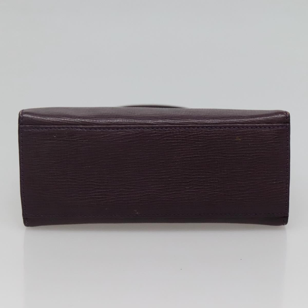 Celine CELINE Hand Bag Leather Purple Authentic 114282