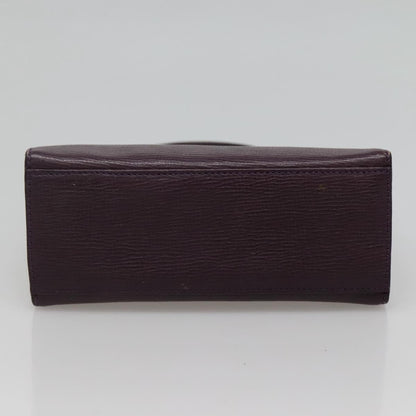 Celine CELINE Hand Bag Leather Purple Authentic 114282