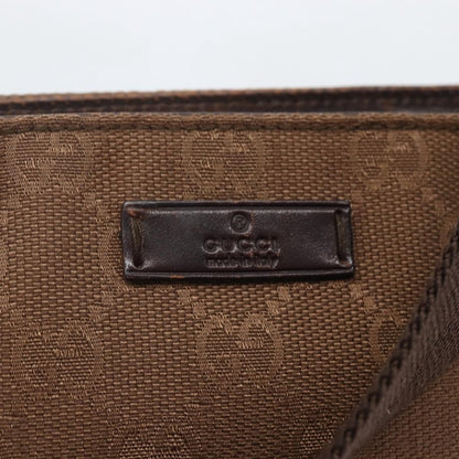 Gucci GUCCI GG Canvas Shoulder Bag Brown Gold 106644 Authentic 164050