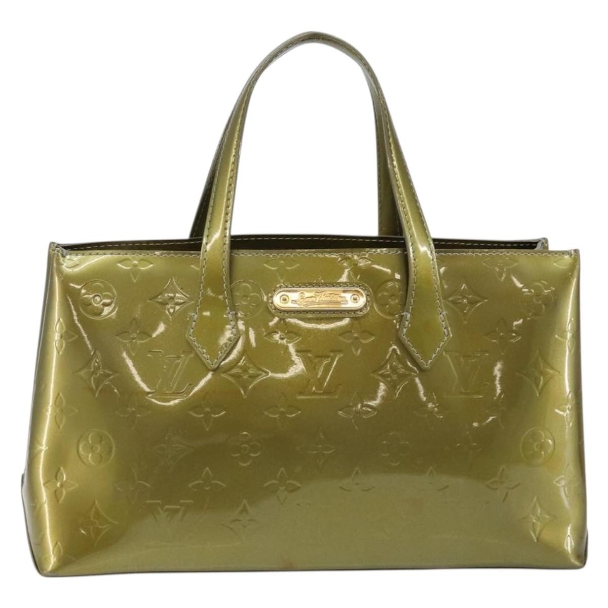 Louis Vuitton LOUIS VUITTON Monogram Vernis Wilshire PM Bag Gris Art Deco M91627 Authentic 146474