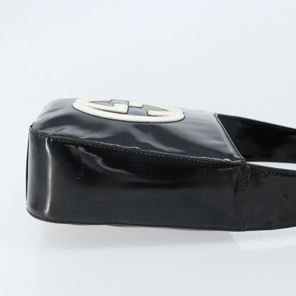 Gucci GUCCI Hand Bag Patent leather Black Silver 007 2046 0249 Authentic 172096