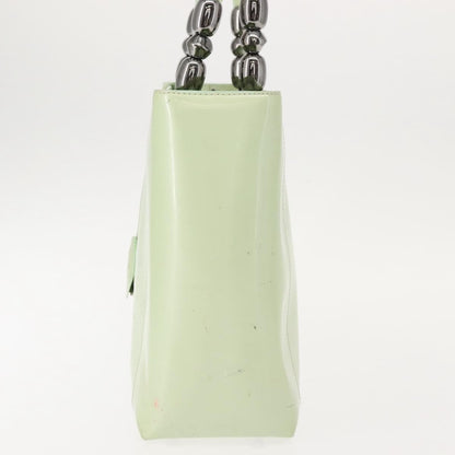 Dior Christian Dior Maris Pearl Hand Bag Enamel Green Authentic 150745
