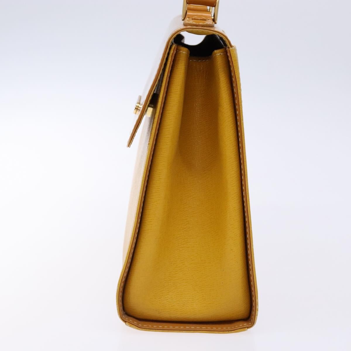 Burberrys Burberrys Hand Bag Leather Yellow Gold Authentic BA4802