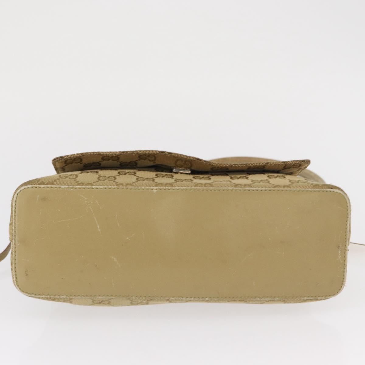 Gucci GUCCI GG Canvas Shoulder Bag Beige Gold 90646 Authentic mr1955