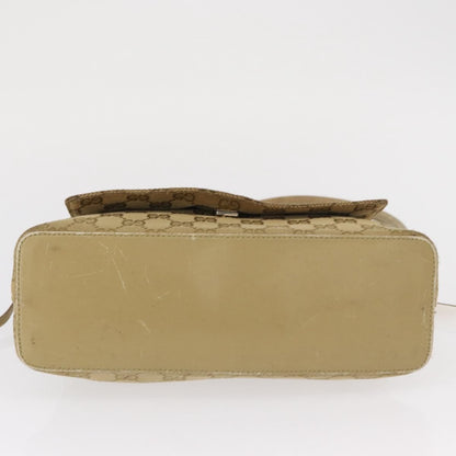 Gucci GUCCI GG Canvas Shoulder Bag Beige Gold 90646 Authentic mr1955