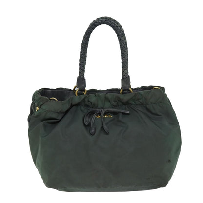Prada PRADA Hand Bag Nylon 2way Khaki Authentic 77763