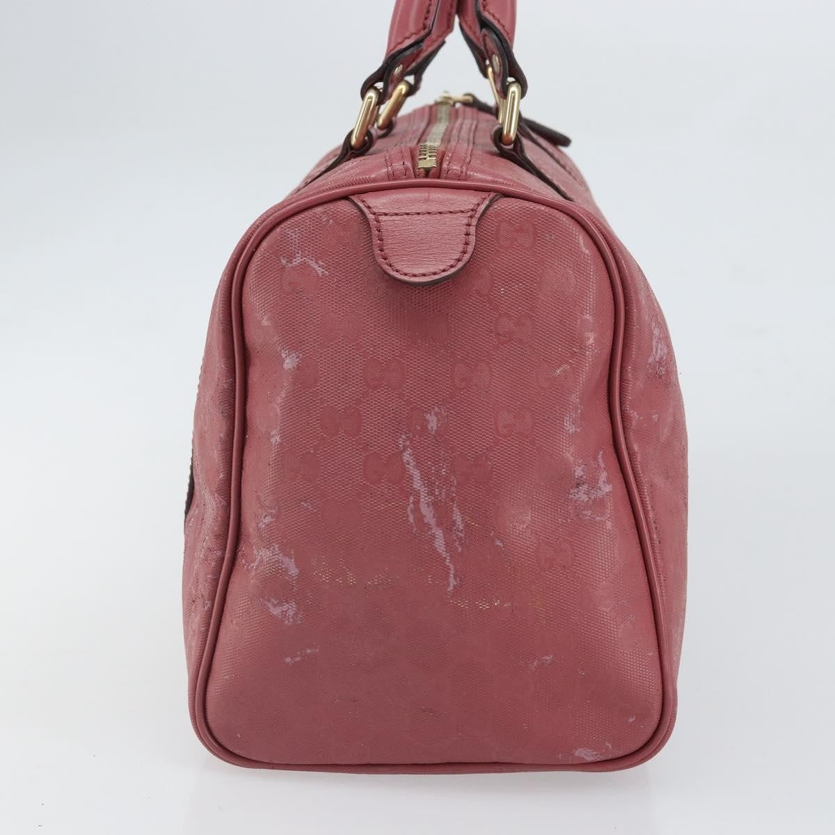 Gucci GUCCI GG Implementation Boston Bag PVC Gold Pink 193603 Authentic 166330